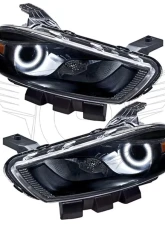 Oracle Lighting Pre-Assembled Halo Headlights (Halogen Style - Black) White Color SMD HL Dodge Dart 2013-2016                                     - 7169-001 - Image 5