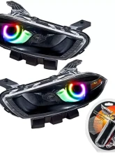 Oracle Lighting Pre-Assembled Halo Headlights (Halogen Style - Black) ColorSHIFT w/ RF Controller SMD HL Dodge Dart 2013-2016                                     - 7169-330 - Image 5