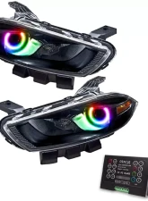 Oracle Lighting Pre-Assembled Halo Headlights (Halogen Style - Black) ColorSHIFT w/ 2.0 Controller SMD HL Dodge Dart 2013-2016                                     - 7169-333 - Image 5