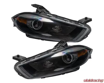Oracle Lighting Pre-Assembled Halo Headlights (Halogen Style - Black) ColorSHIFT w/o Controller SMD HL Dodge Dart 2013-2016 - 7169-334