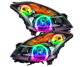 Oracle Lighting Pre-Assembled Halo Headlights (Halogen - Black) ColorSHIFT w/o Controller SMD HL Nissan Altima Sedan 2007-2009