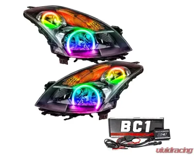 Oracle Lighting Pre-Assembled Halo Headlights (Halogen - Black) ColorSHIFT w/ BC1 Controller SMD HL Nissan Altima Sedan 2007-2009 - 7170-335