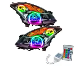 Oracle Lighting Pre-Assembled Halo Headlights (Halogen - Black) ColorSHIFT w/ Simple Controller SMD HL Nissan Altima Sedan 2007-2009