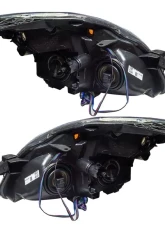 Oracle Lighting Pre-Assembled Halo Headlights (Halogen - Black) ColorSHIFT w/ Simple Controller SMD HL Nissan Altima Sedan 2007-2009                                     - 7170-504 - Image 4