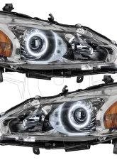 Oracle Lighting Pre-Assembled Halo Headlights (Halogen) White Color SMD HL Nissan Altima Sedan 2013-2015                                     - 7172-001 - Image 5