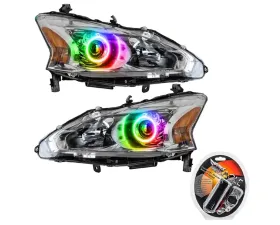 Oracle Lighting Pre-Assembled Halo Headlights (Halogen) ColorSHIFT w/ RF Controller SMD HL Nissan Altima Sedan 2013-2015