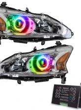Oracle Lighting Pre-Assembled Halo Headlights (Halogen) ColorSHIFT w/ 2.0 Controller SMD HL Nissan Altima Sedan 2013-2015                                     - 7172-333 - Image 5