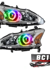 Oracle Lighting Pre-Assembled Halo Headlights (Halogen) ColorSHIFT w/ BC1 Controller SMD HL Nissan Altima Sedan 2013-2015                                     - 7172-335 - Image 5