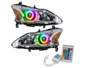 Oracle Lighting Pre-Assembled Halo Headlights (Halogen) ColorSHIFT w/ Simple Controller SMD HL Nissan Altima Sedan 2013-2015