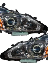 Oracle Lighting Pre-Assembled Halo Headlights (Halogen) White Color SMD HL Nissan Altima Sedan 2013-2015                                     - 7172-001 - Image 2