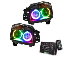 Oracle Lighting Pre-Assembled Halo Headlights ColorSHIFT w/ 2.0 Controller SMD HL Nissan Titan 2008-2015