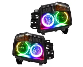Oracle Lighting Pre-Assembled Halo Headlights ColorSHIFT w/o Controller SMD HL Nissan Titan 2008-2015