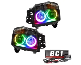 Oracle Lighting Pre-Assembled Halo Headlights ColorSHIFT w/ BC1 Controller SMD HL Nissan Titan 2008-2015