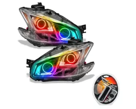 Oracle Lighting Pre-Assembled Halo Headlights (Non-HID Chrome Housing) ColorSHIFT w/ RF Controller SMD HL Nissan Maxima 2009-2010
