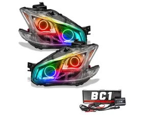 Oracle Lighting Pre-Assembled Halo Headlights (Non-HID Chrome Housing) ColorSHIFT w/ BC1 Controller SMD HL Nissan Maxima 2009-2010