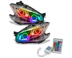 Oracle Lighting Pre-Assembled Halo Headlights (Non-HID Chrome Housing) ColorSHIFT w/ Simple Controller SMD HL Nissan Maxima 2009-2010