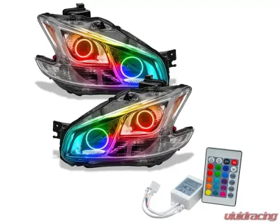 Oracle Lighting Pre-Assembled Halo Headlights (Non-HID Chrome Housing) ColorSHIFT w/ Simple Controller SMD HL Nissan Maxima 2009-2010 - 7177-504