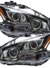 Oracle Lighting Pre-Assembled Halo Headlights (Non-HID Chrome Housing) ColorSHIFT w/ Simple Controller SMD HL Nissan Maxima 2009-2010                                     - 7177-504 - Image 2
