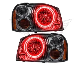 Oracle Lighting Pre-Assembled Dual Halo Headlights Red Color SMD HL Nissan Frontier 2001-2004