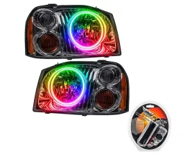 Oracle Lighting Pre-Assembled Dual Halo Headlights ColorSHIFT w/ RF Controller SMD HL Nissan Frontier 2001-2004
