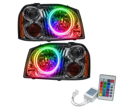 Oracle Lighting Pre-Assembled Dual Halo Headlights ColorSHIFT w/ Simple Controller SMD HL Nissan Frontier 2001-2004