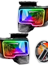 Oracle Lighting Pre-Assembled LED Halo Headlights (Non-HID Chrome Housing) ColorSHIFT w/ RF Controller Ford F-150 2009-2014                                     - 7187-330 - Image 5