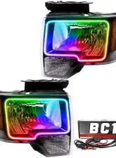 Oracle Lighting Pre-Assembled LED Halo Headlights (Non-HID Chrome Housing) ColorSHIFT w/ BC1 Controller Ford F-150 2009-2014                                     - 7187-335 - Image 5