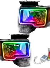 Oracle Lighting Pre-Assembled LED Halo Headlights (Non-HID Chrome Housing) ColorSHIFT w/ Simple Controller Ford F-150 2009-2014                                     - 7187-504 - Image 5