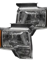 Oracle Lighting Pre-Assembled LED Halo Headlights (Non-HID Chrome Housing) ColorSHIFT w/ RF Controller Ford F-150 2009-2014                                     - 7187-330 - Image 2