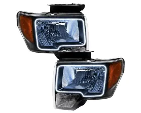 Oracle Lighting Pre-Assembled Halo Headlights (Black Housing) White Color LED HL Ford F-150 2009-2014