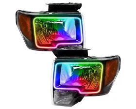 Oracle Lighting Pre-Assembled Halo Headlights (Black Housing) ColorSHIFT w/o Controller LED HL Ford F-150 2009-2014