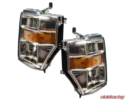 Oracle Lighting Pre-Assembled Halo Headlights (Chrome Housing) ColorSHIFT w/ BC1 Controller Ford F250 | 350 Super Duty 2008-2010 - 7189-335