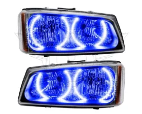 Oracle Lighting Pre-Assembled LED Halo Headlights Blue Color SMD HL Chevrolet Silverado 1500 | 2500 | 3500 2003-2006