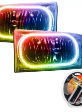 Oracle Lighting Pre-Assembled LED Halo Headlights ColorSHIFT Ford F-250 | F-350 1999-2004                                     - 7199-330 - Image 5