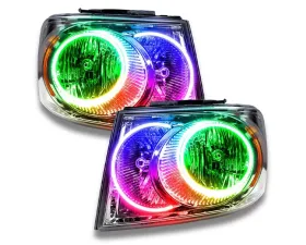 Oracle Lighting Pre-Assembled Headlights - Chrome LED Halo Kit ColorSHIFT - No Controller Dodge Durango 2007-2009