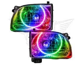Oracle Lighting Pre-Assembled Headlights LED Halo Kit ColorSHIFT w/ No Controller Toyota Tacoma 2001-2004