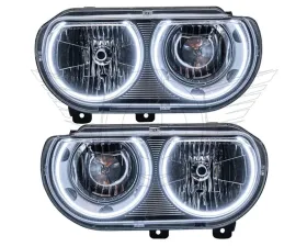 Oracle Lighting Pre-Assembled Halo Headlights (Non-HID Chrome Housing) White Color SMD HL Dodge Challenger 2008-2014