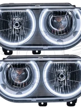 Oracle Lighting Pre-Assembled Halo Headlights (Non-HID Chrome Housing) White Color SMD HL Dodge Challenger 2008-2014                                     - 7720-001 - Image 5