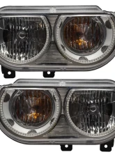 Oracle Lighting Pre-Assembled Halo Headlights (Non-HID Chrome Housing) ColorSHIFT w/ Simple Controller SMD HL Dodge Challenger 2008-2014                                     - 7720-504 - Image 2