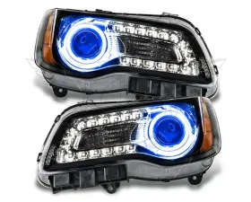 Oracle Lighting Pre-Assembled LED Halo Headlights (Non-HID Black Housing) Blue Color SMD HL Chrysler 300C 2011-2014