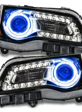 Oracle Lighting Pre-Assembled LED Halo Headlights (Non-HID Black Housing) Blue Color SMD HL Chrysler 300C 2011-2014                                     - 7729-002 - Image 5