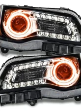Oracle Lighting Pre-Assembled LED Halo Headlights (Non-HID Black Housing) Amber Color SMD HL Chrysler 300C 2011-2014                                     - 7729-005 - Image 5