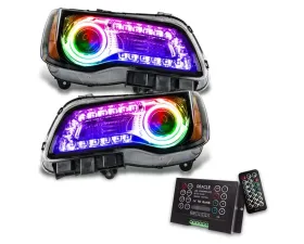 Oracle Lighting Pre-Assembled Headlights (Black Housing) ColorSHIFT DRL w/ 2.0 Controller SMD HL Chrysler 300C 2011-2014