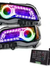 Oracle Lighting Pre-Assembled Headlights (Black Housing) ColorSHIFT DRL w/ 2.0 Controller SMD HL Chrysler 300C 2011-2014                                     - 7731-333 - Image 5