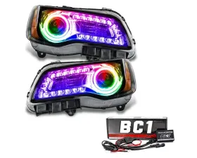 Oracle Lighting Pre-Assembled Headlights (Black Housing) ColorSHIFT DRL w/ BC1 Controller SMD HL Chrysler 300C 2011-2014