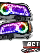 Oracle Lighting Pre-Assembled Headlights (Black Housing) ColorSHIFT DRL w/ BC1 Controller SMD HL Chrysler 300C 2011-2014                                     - 7731-335 - Image 5