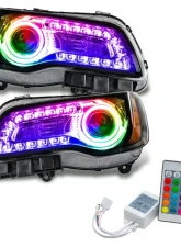 Oracle Lighting Pre-Assembled Headlights (Black Housing) ColorSHIFT DRL w/ Simple Controller SMD HL Chrysler 300C 2011-2014                                     - 7731-504 - Image 5
