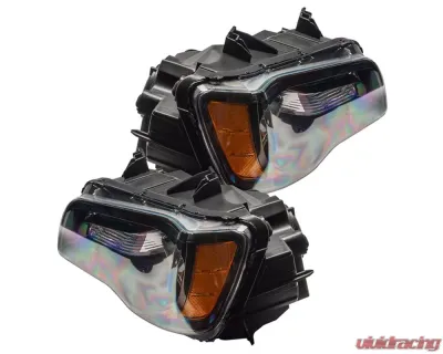 Oracle Lighting Pre-Assembled Headlights (Black Housing) ColorSHIFT DRL w/ BC1 Controller SMD HL Chrysler 300C 2011-2014 - 7731-335