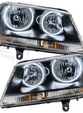 Oracle Lighting Pre-Assembled Halo Headlights (Black Housing) White Color SMD HL Dodge Avenger RT 2008-2014                                     - 8101-001 - Image 5