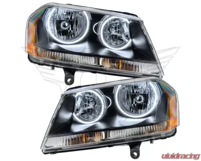 Oracle Lighting Pre-Assembled Halo Headlights (Black Housing) White Color SMD HL Dodge Avenger RT 2008-2014 - 8101-001